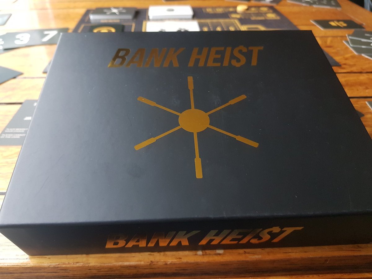 ChunKyPiglets's tweet photo. They Arrived in the UK!! :D Thank you @lonelyherogames <3 Loving the new art edition and smaller box!  Hope to continue to spread the word out on your amazing gem of a game! #BankHeist #BoardGameLife https://t.co/HOGUeTUyMd