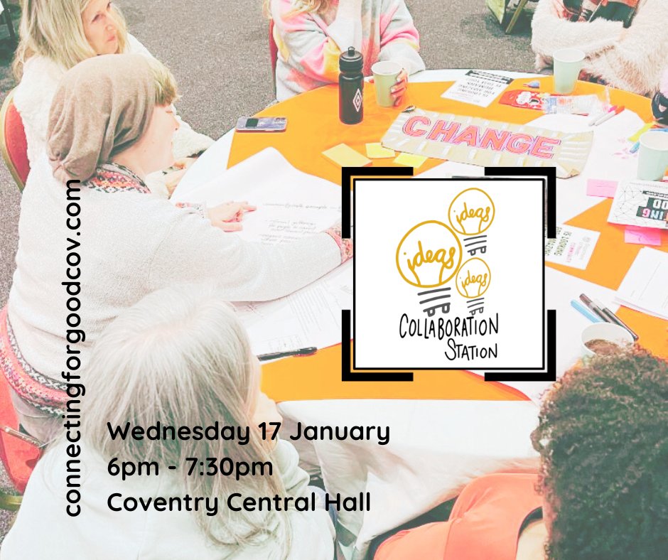 #CollaborationStation with our @cfgCovandWarks #CommunityOrganising team + local changemakers, back next Wednesday with #NeedTheLoo for better public toilet provision and #Coventry Urban Eden for a greener city. Join us! @CentralHall1 6-7:30pm 🌱 #SparkingCommunity #ShiftingPower