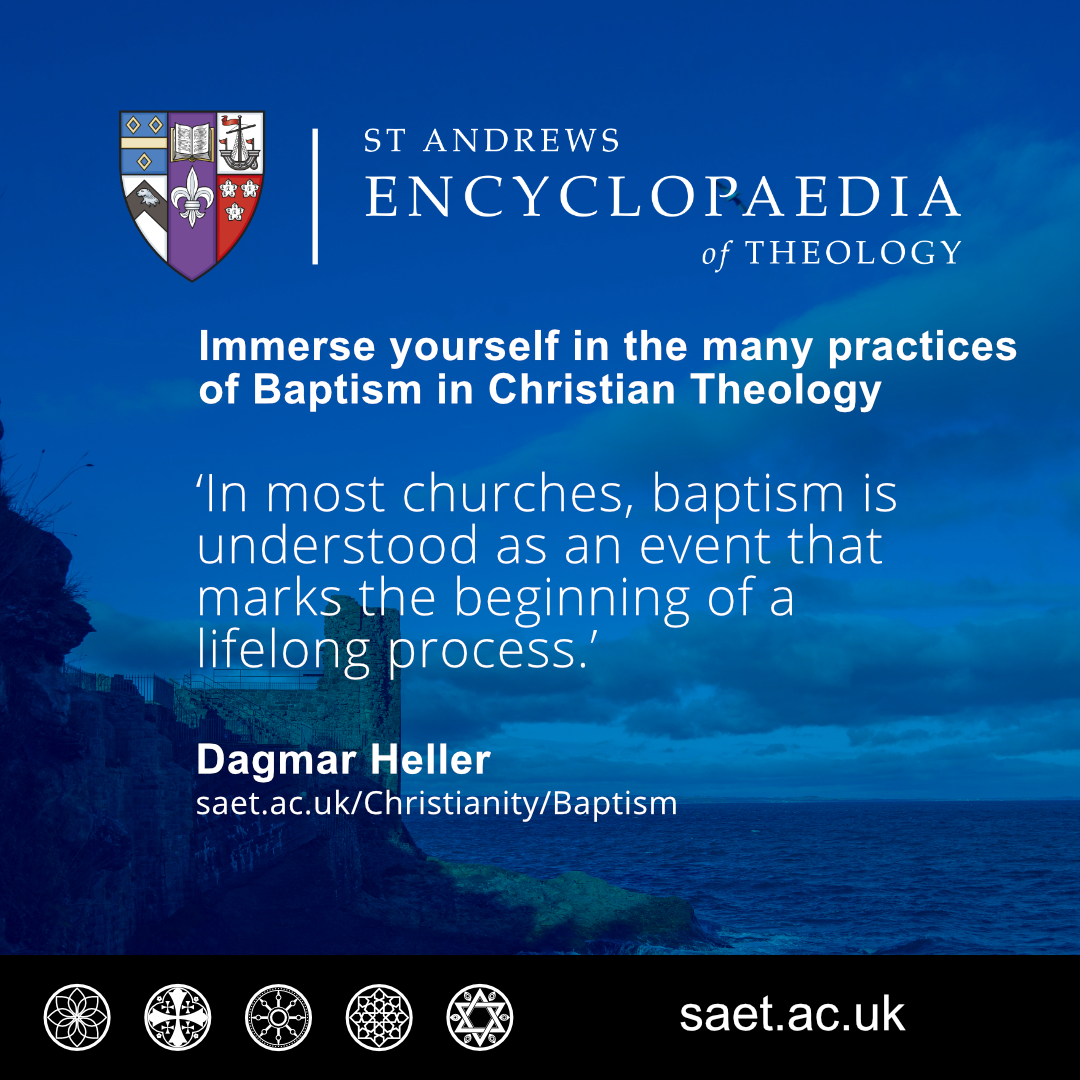 Immerse yourself in the many practices of Baptism in Christian Theology. Read Dagmar Heller’s article saet.ac.uk/Christianity/B…. To subscribe to our mailing list, email selby-sympa@st-andrews.ac.uk, and put 'subscribe saet-info' in the subject line.