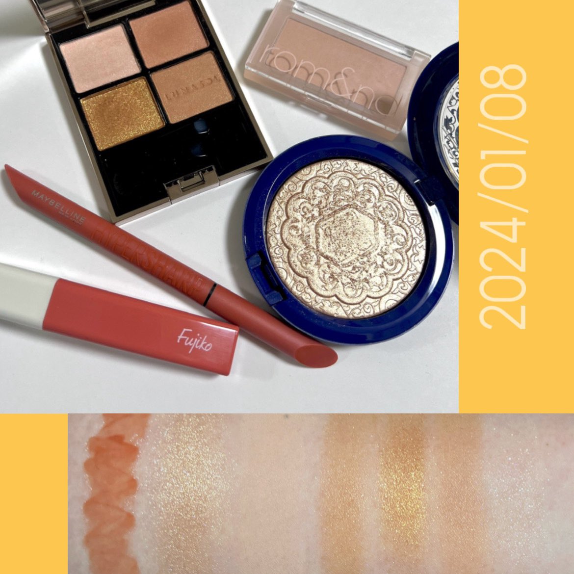 kina2019ko's tweet photo. #今日のメイク

LUNASOL / 23 モーニンググロウ
rom&amp;nd / N01 NUTTY NUDE
MAC / ウィスパーオブギルト

先行で購入したモーニンググロウ、あまりにも可愛くて最近こればっかり使ってる。PCに囚われた言い方はなるべくしたくないのだけれどまさにイエベ春大優勝パレット。もう既に気分は春🌼🐝 https://t.co/crZPD4Jjk6