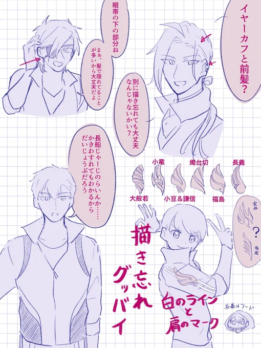 これは個人的長船描き忘れメモ✍🏻 