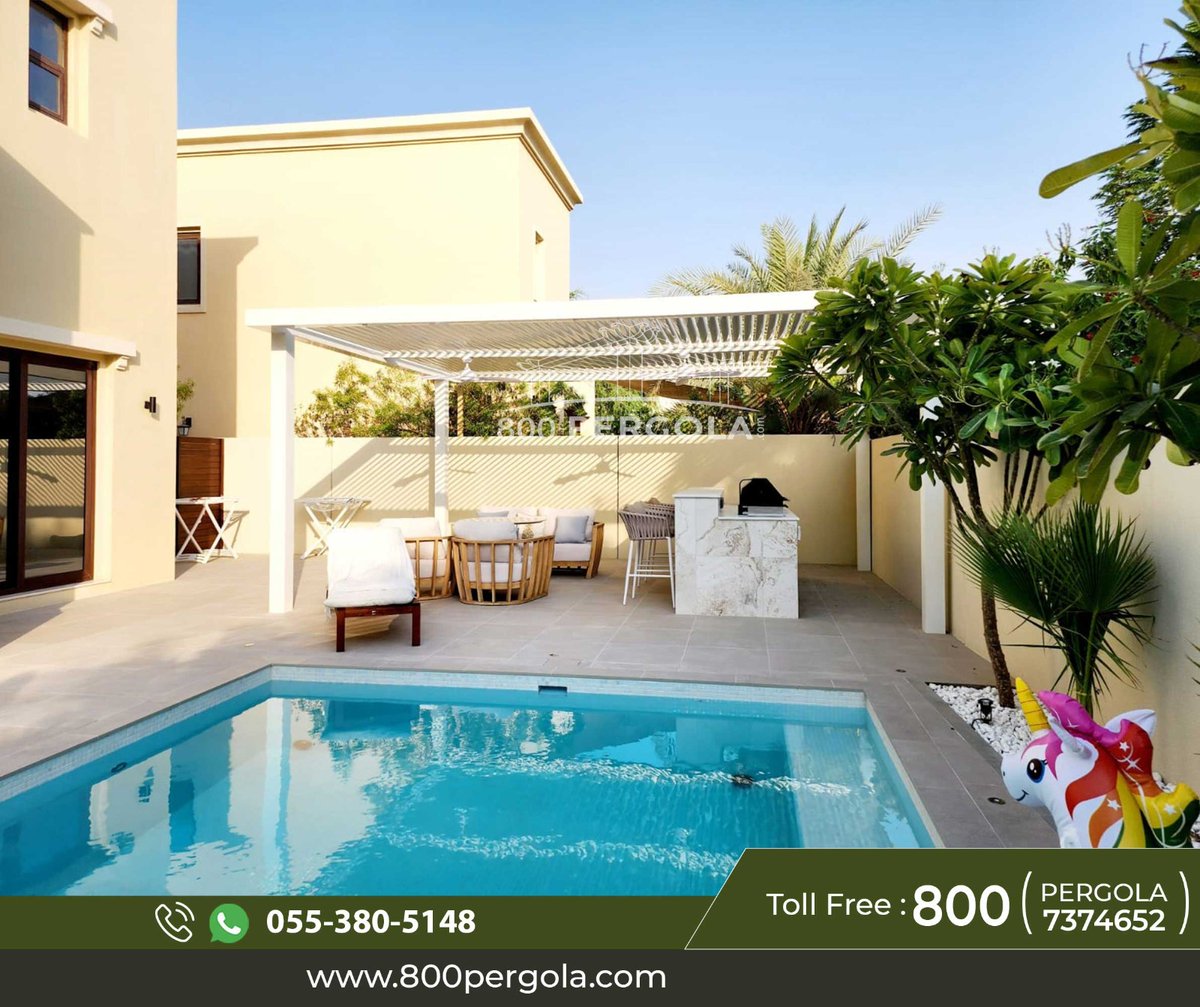 800Pergola's tweet photo. Unveiling a gem from our archives! ✨
Behold the #timelessbeauty of our #AluminumPergola with #fixedlouvers at Lila - Arabian Ranches-2.
Elevate your space &amp; create a haven of #elegance.
Ready to transform your #outdoorliving?
Call now📞 +971 55 380 5148 
#arabianranches2 #dubai https://t.co/oK3iXsWJez