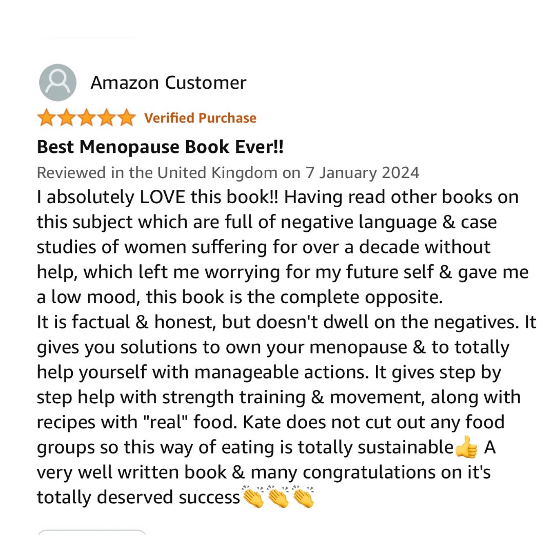 KateroweRo's tweet photo. Don’t take my word for it 

Here are 10 reviews on my recently published book Owning Your Menopause: Fitter, Calmer , Stronger in 30 days. https://t.co/LLkViLy4Xn