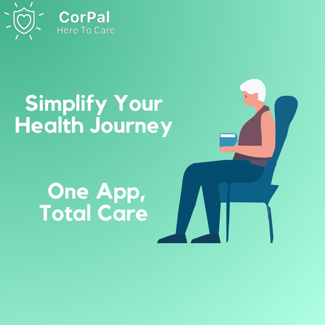 Our all-in-one app is designed for patients with multiple long term conditions. No more clutter of health apps - manage your chronic condition efficiently in one place. #digitalhealth #chronicdisease #CorPalHealth