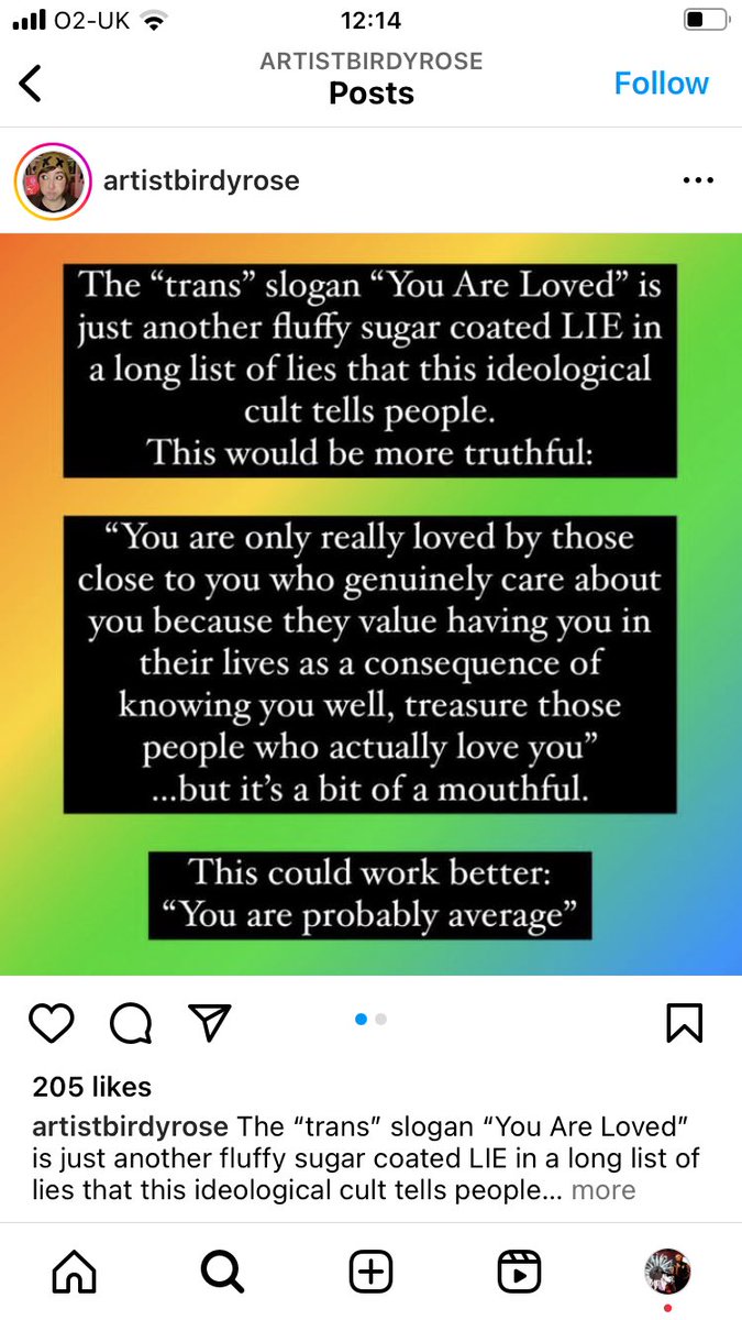 lukebroughton5's tweet photo. How nasty a human being do you have to be to attack an expression of support and affirmation for one of the most marginalised communities in existence? “You are probably average” she says, how ironic. #TERP #TerpIsTheNewTwerp https://t.co/3I4D25LuEL