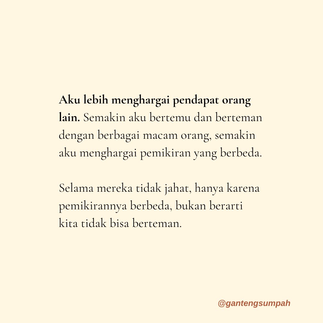 gantengsumpah's tweet photo. Menghargai pendapat. https://t.co/Y77wHWZ6Vh