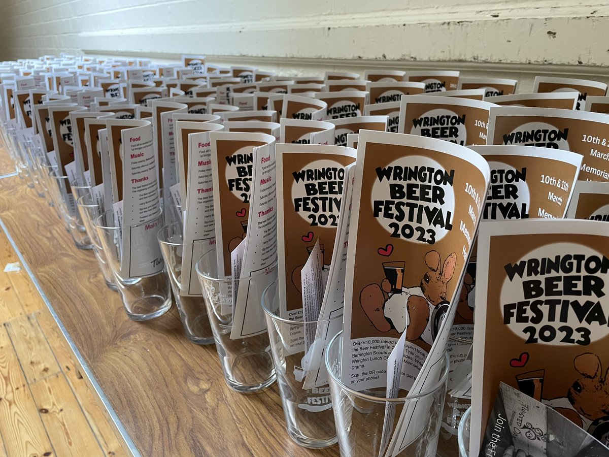 The Wrington Beer Festival is back for 2024. 8th and 9th March. Over 20 local beers, ciders and wines. Get your tickets now at: eventbrite.co.uk/e/wrington-bee…