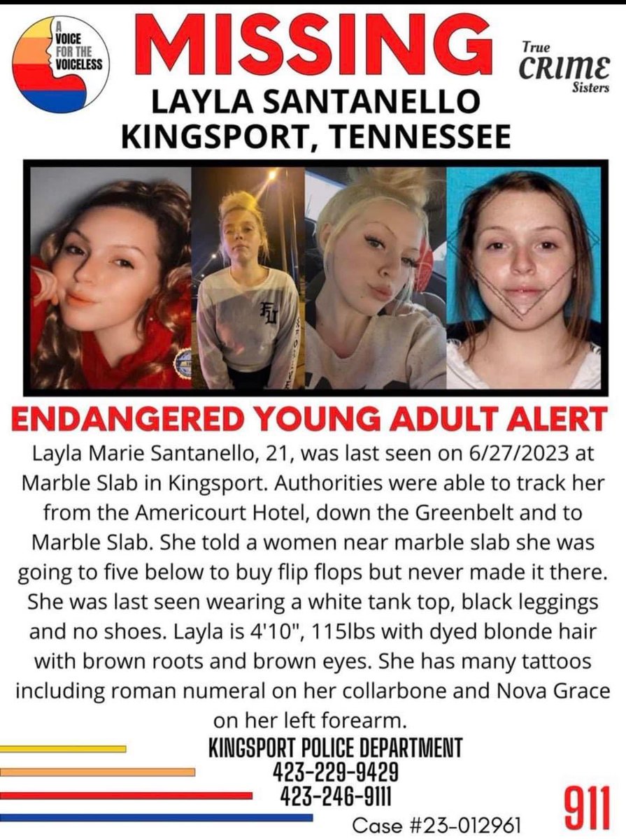 Chloe_DXM's tweet photo. #MissingPosterMonday Layla Santanello is still missing from Kingsport #Tennessee. She’s been over 6 months now. Her family is desperate for answers. https://t.co/CX4G5kGjqT