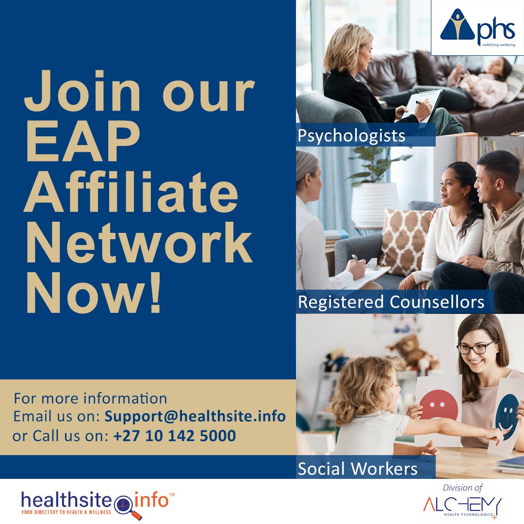 There is still time for you to grab this opportunity and expand your client base. Follow the link to learn more and Apply.
healthsite.info/link/article?n… 

#EAP #SocialWorker #Psychologist #RegisteredCounsellor #healthcarepractitioners #EAP #Network #alchemyhealth #healthsite.info