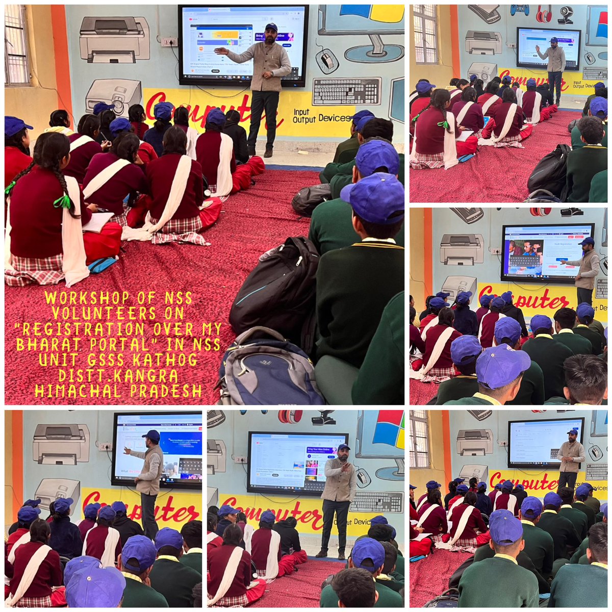 NSS UNIT GSSS KATHOG (@nssgssskathog) on Twitter photo Workshop organized for NSS volunteers of GSSS KATHOG Distt. kangra HIMACHAL PRADESH on the project titled - "MY BHARAT PORTAL" .
Volunteers learned the usage of this portal alongwith different steps of registration over the portal .
<a href="/NSSRDChandigarh/">NSS RD Chandigarh</a> <a href="/HimachalNss/">nss himachal</a> <a href="/_NSSIndia/">NSS India</a> Workshop organized for NSS volunteers of GSSS KATHOG Distt. kangra HIMACHAL PRADESH on the project titled - "MY BHARAT PORTAL" .
Volunteers learned the usage of this portal alongwith different steps of registration over the portal .
<a href="/NSSRDChandigarh/">NSS RD Chandigarh</a> <a href="/HimachalNss/">nss himachal</a> <a href="/_NSSIndia/">NSS India</a>
