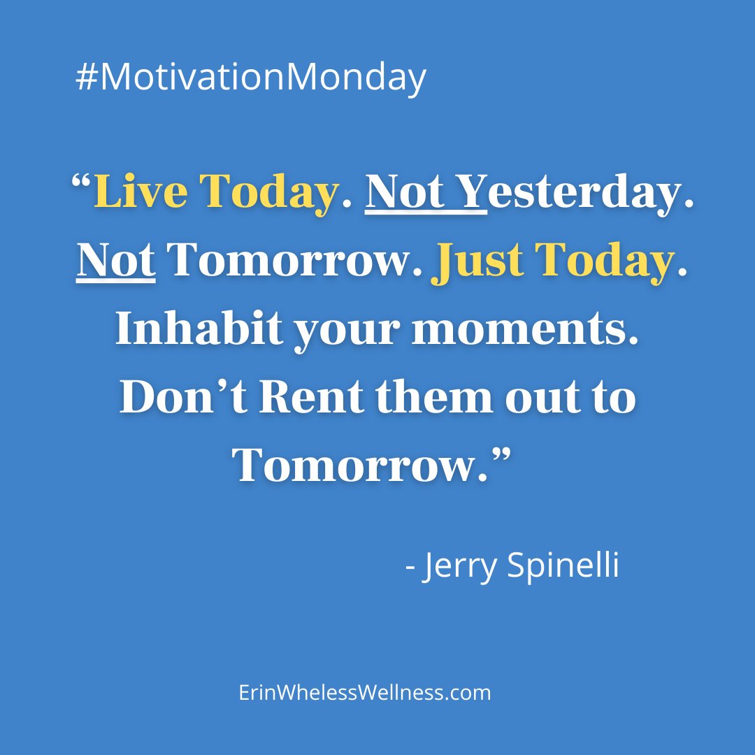erinwheless's tweet photo. Kickstarting the week with a bit of #MondayMotivation 🌞Let's start Living in the Present &amp; Fully Inhabit our Moments. Remember, to stop looking back at the past and stay in the NOW. Live Today. Stay positive. Stay motivated. You've GOT THIS! #mondaymood #mindsetmonday https://t.co/SaGYPgUAR6