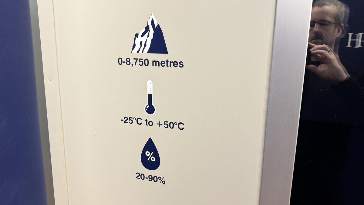 ShaunPhillipsEd's tweet photo. New chamber signage looking funky…

#UOEnvironmentalHPL #sportscience #exercisescience #environmental https://t.co/bCDcgd7S24