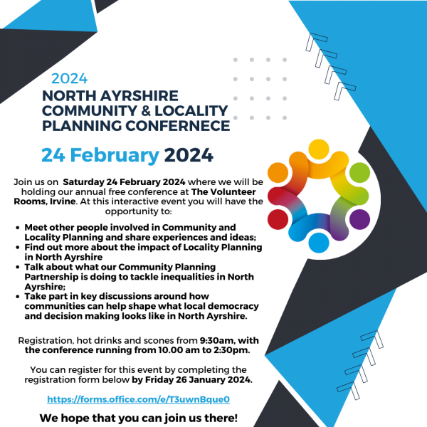 On Saturday 24 February 2024 we will be holding our annual free conference at the Volunteer Rooms, Irvine. There are limited spaces available. For more information or to register you attendance: bit.ly/3vyR6ln