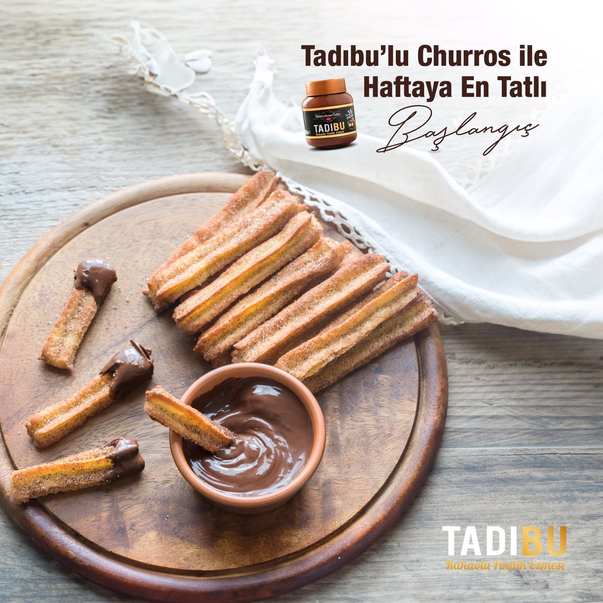 Tadibuofficial's tweet photo. Haftaya en tatlı başlangıçlar için buradayız! 💖

🔗 https://t.co/aiEvUhQfwj

#tadıbu #abdurrahmantatlıcı #pazartesi #churros https://t.co/eLpa75wlvi