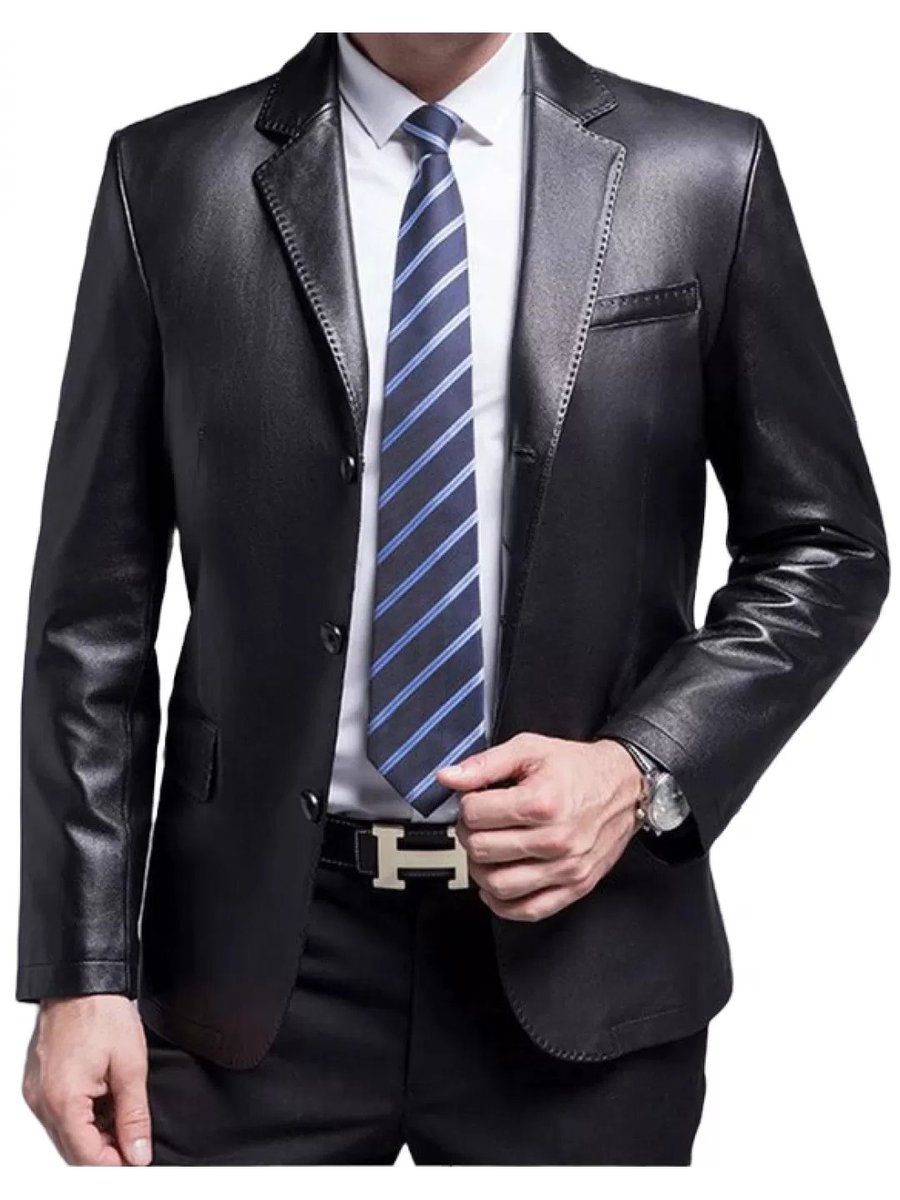 Step into timeless elegance with our Men's Formal Wear Real Lambskin Black Leather Blazer! 🕴️🧥 
 #LeatherBlazer #MensFashion #FormalWear #SophisticatedLook #FashionStatement #LambskinLeather #ElevateYourWardrobe
clamentcustomleather.com/men-formal-wea…