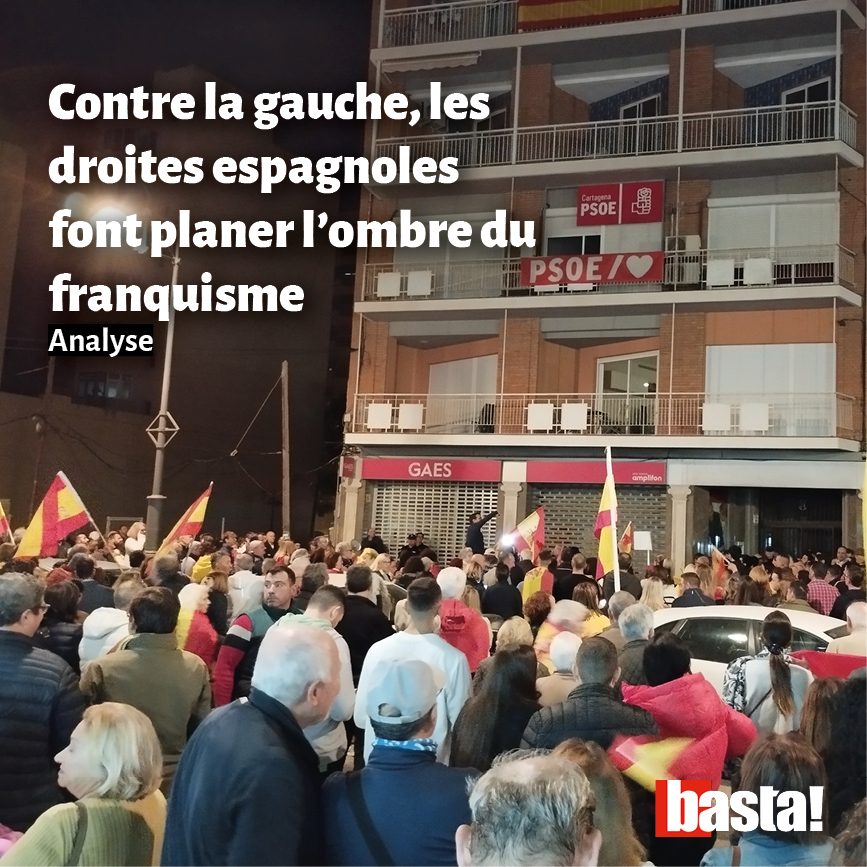 La réinvestiture du Premier ministre espagnol socialiste, Pedro Sánchez, en novembre, s'est heurtée à une violente mobilisation de l’extrême droite dans les rues, parfois avec l’appui de la droite, et avec des relents putschistes.

Analyse par <a href="/AlbanElkaim/">Alban Elkaïm</a> basta.media/Contre-gauche-…