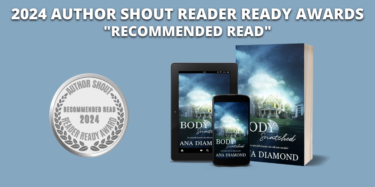 I'm thrilled my #mystery sequel, BODY SNATCHED won recommended read award! #wrpbks #mustread #readingcommunity #WritingCommunity #Authors #amateursleuth #detectivebooks #smalltownmystery #bookstoread order here: books2read.com/u/3LVx5X