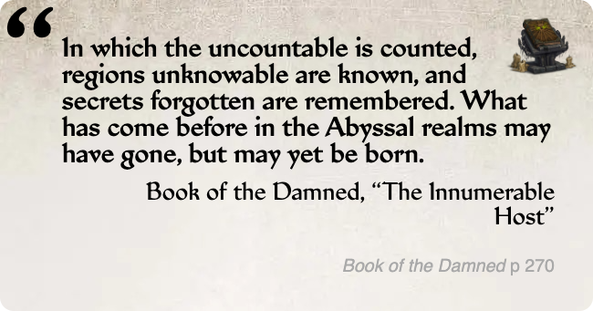 GolarionToday's tweet photo. Quote: Book of the Damned
https://t.co/7TKa1GRB8A
#Tabris #BookOfTheDamned #TheInnumerableHost https://t.co/CWWt6Vc91v