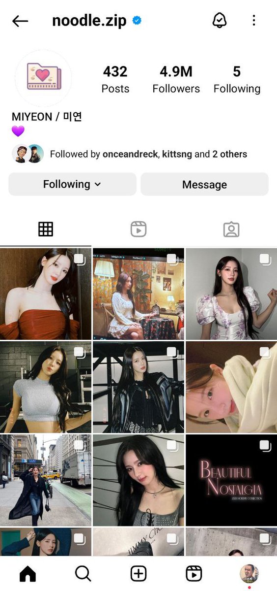 gg! kenapa uname ig Miyeon noodle zip? ada artinya kah