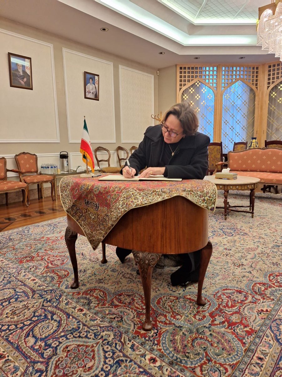 I signed the book of condolences at the Iranian Embassy in memory of the victims of the terrorist attack in Kerman.