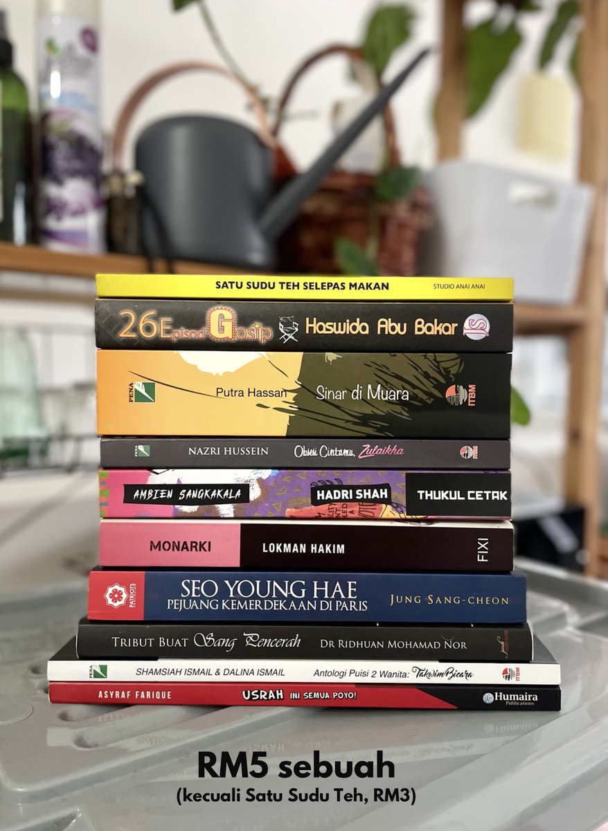 TillaMilla_'s tweet image. #WTS

Saya ingin menjual buku-buku preloved saya. Hanya RM5 sebuah, tidak termasuk kos pengeposan. Kalau beli banyak, dapat buku percuma. Boleh DM jika berminat, terima kasih ✨

#prelovedbooks
