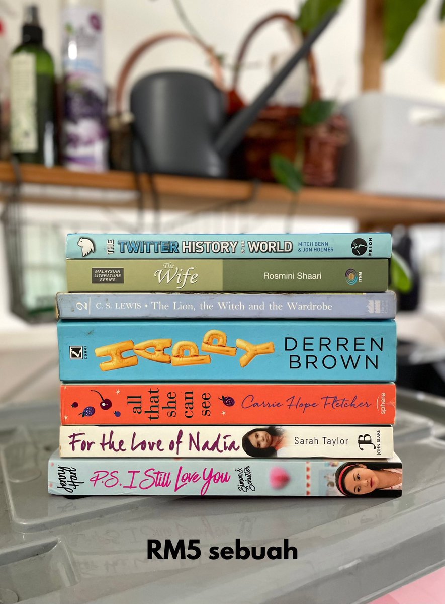 TillaMilla_'s tweet image. #WTS

Saya ingin menjual buku-buku preloved saya. Hanya RM5 sebuah, tidak termasuk kos pengeposan. Kalau beli banyak, dapat buku percuma. Boleh DM jika berminat, terima kasih ✨

#prelovedbooks