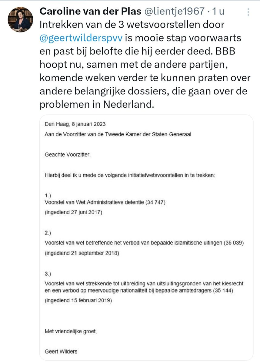 esther_zelf's tweet photo. Voor wie nog twiijfelt waar #BBB van @lientje1967 staat. Gewoon extreem populistisch rechts naast de #PVV van @geertwilderspvv.
#StopPVV
#StopBBB https://t.co/JI9dwqohJR