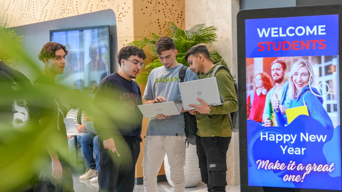 UOWD's tweet photo. Welcome, UOWD students, both familiar and new!

We are thrilled to have you all on campus.

Here's to an unforgettable year together!

#UOWD #LifeAtUOWD #UOWDStudentLife #UOWDFamily #UOWDExcellence #WinterAtUOWD #UOWDubai #UOW #UOWDTrimester https://t.co/3RFe9IEw8S