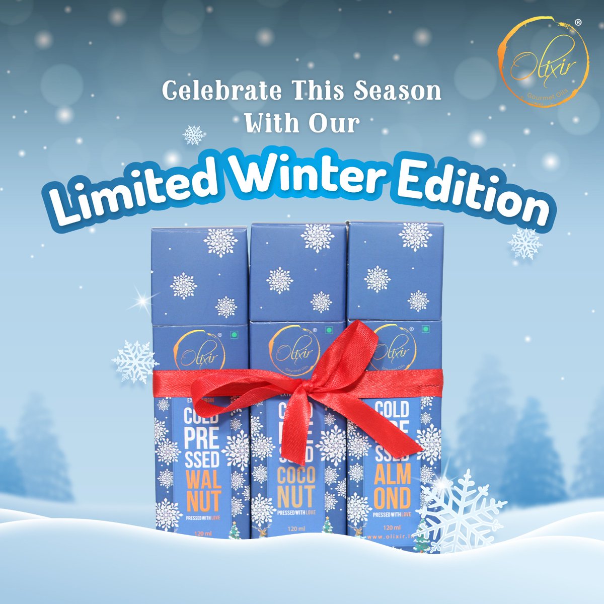 OlixirOils's tweet image. The magical limited winter edition is ready to ship! Place your order now for a chance to receive it!

#olixir #olixiroil #winter #healthy #groundnut #tasty