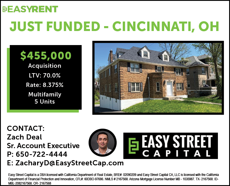 rob_s_simon's tweet photo. #JustFunded #MultifamilyMonday
$455,000 Acquisition Multifamily DSCR Loan on a 5-Unit residential investment property in Cincinnati, Ohio! Multifamily DSCR Loans, 30-year fixed fully amortizing and EASY qualification (min 1.00x DSCR, calculated Rent/PITIA) - great 2024 Option! https://t.co/vQWfDZvbPT