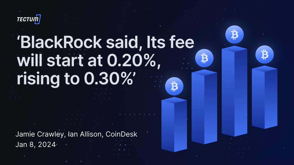 tectumsocial's tweet photo. ETF Viability!

The fight for low fee #Bitcoin ETFs has begun with blackrock offering starting fees of 0.2%.

This is only viable whilst using a 'cash' basis but will be impossible without Softnote once ETFs move to a 'in kind' basis.

Bitcoin softnote transfer fees are capped at 0.1%.

Read more: https://t.co/1DOU9F1J5v