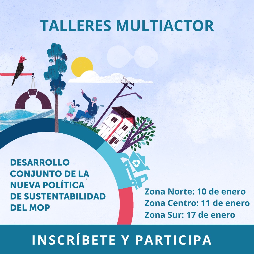 ✨🌿 Únete al Taller Participativo Multiactor del Ministerio de Obras Públicas para crear la nueva Política de Sustentabilidad! 🌍 

Inscríbete y elige tu fecha aquí 👉 forms.gle/Mr9dmaEpvKoRzV… #ChileSostenible #TuVozCuenta #MOP
