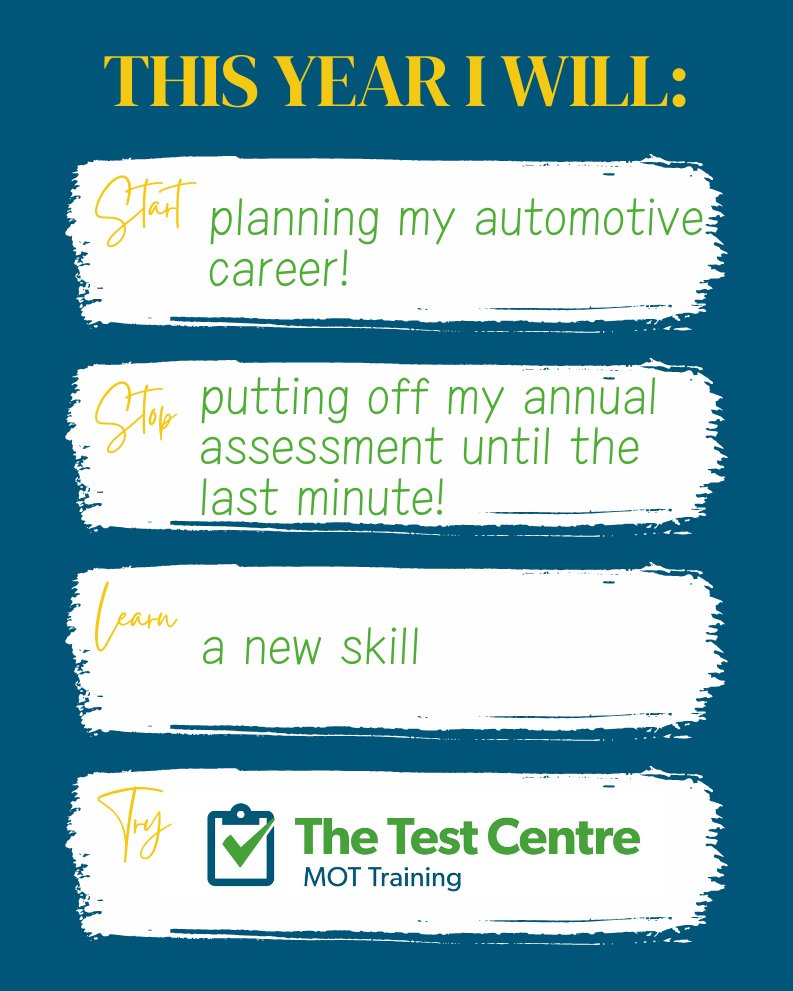 Stepping into the New Year with a resolution to upskill!🌟Become an MOT tester or learn to test more classes💡Complete your Annual Assessment early⏰ Supercharge your credentials with our #Level3 &amp; 4 electric training🔌 
Let's gear up for success in the coming year! 💪