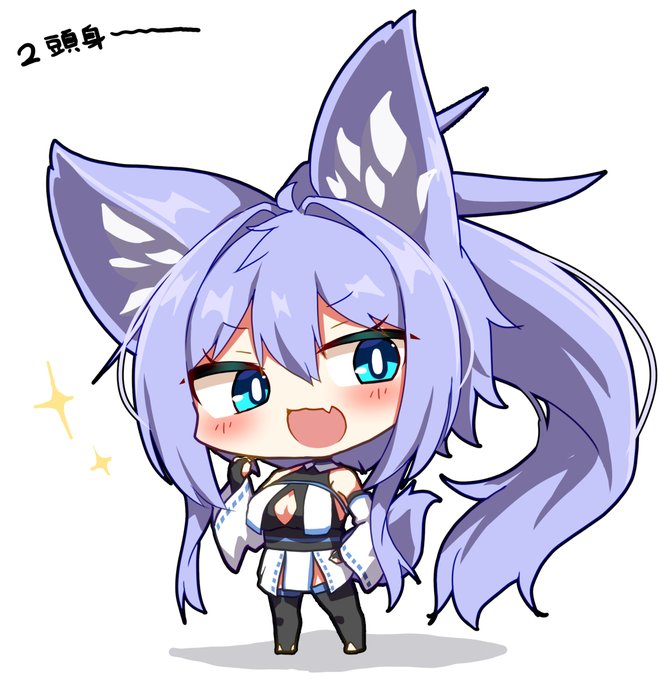 ふと気になったのでデフォルメをいま描ける最大まで掛けた絵 