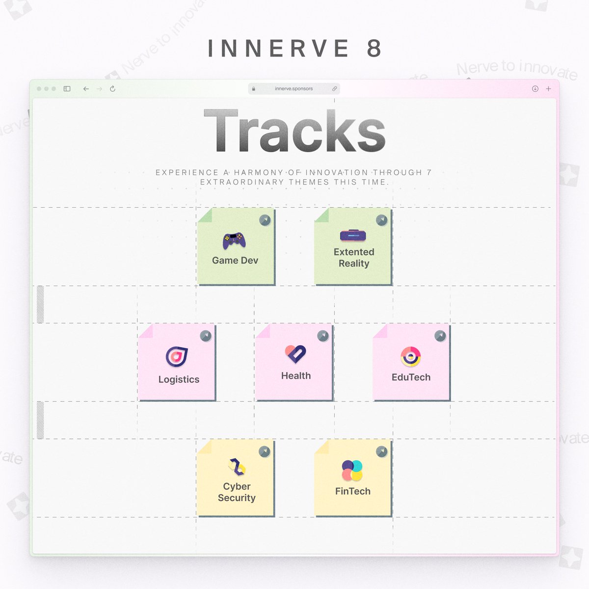 innerve_tech's tweet photo. Introducing the diverse array of tracks at INNERVE 8

This year, we are thrilled to unveil two innovative tracks, namely game development and extended reality. Get ready to unleash your creativity and demonstrate your skills.

#hackathon #nervetoinnovate #innerve #openSource https://t.co/uB6uljdrkw