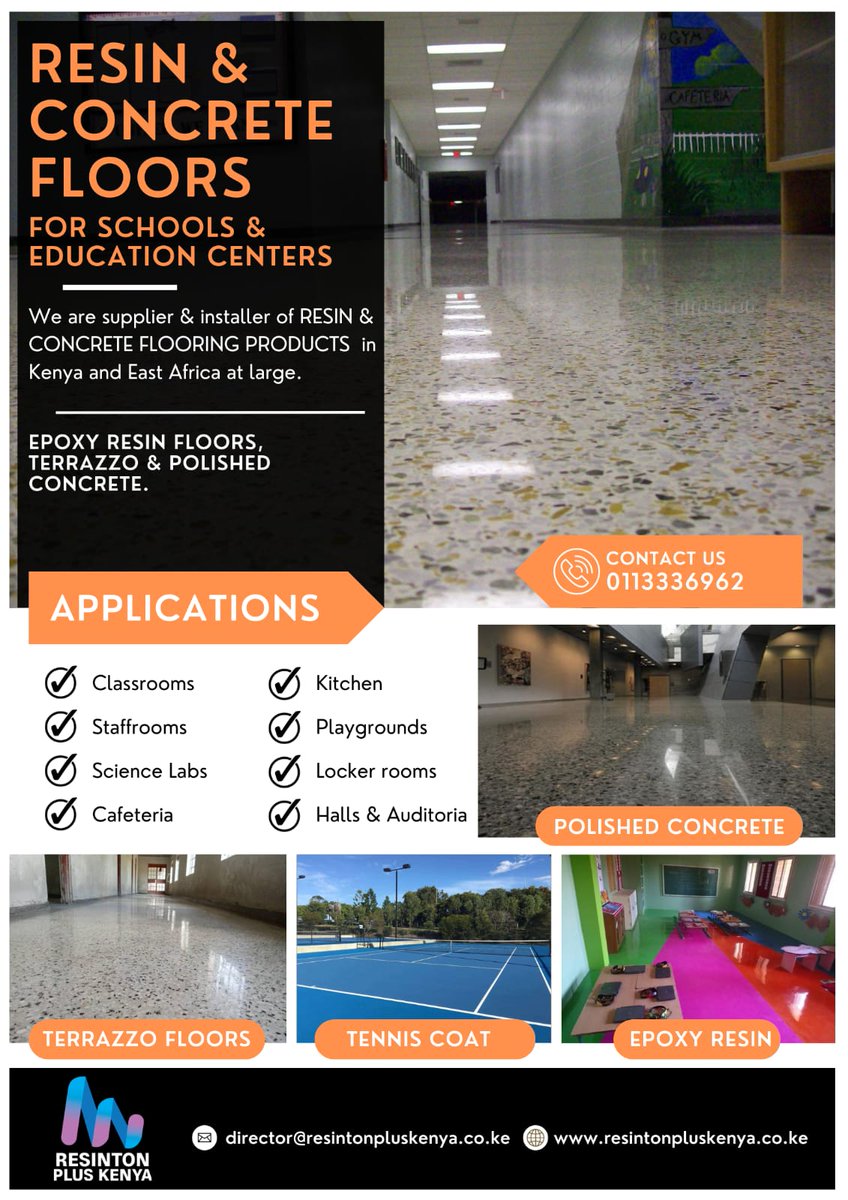 ResintonPlusK's tweet photo. Upgrade Schools and Education Centers with Resin and Concrete Floors! They're SUPER DURABLE, EASY TO CARE FOR and LOOK AMAZING. These floors make learning spaces safer, boost creativity, and set an awesome vibe for studying.  #EducationEvolved #ResinConcreteFloors  #Epoxy🏫 https://t.co/JNfppjUoVZ