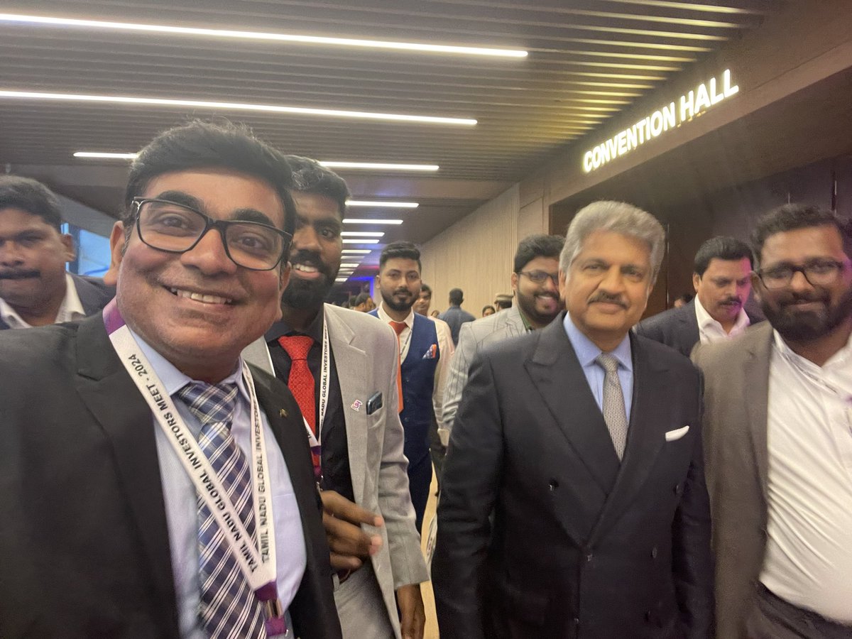 kewyngeorge's tweet photo. Thank you Mr. @anandmahindra ! Such a humble legend of the Global leaders. Thank you for your thoughtful and inspiring #storynote ! #TNGIM2024 https://t.co/1F5NvT8zxo