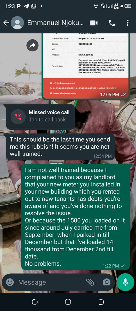 Joeyokoh's tweet photo. @PHEDconnect , so I've been sending screenshots of my recharges for the past 1 month for a house I barely stay in and this is the response I'm getting. Is this standard best practice? This is how you people connive with landlords to push debts to new tenants, too bad https://t.co/Ec10alEt0r
