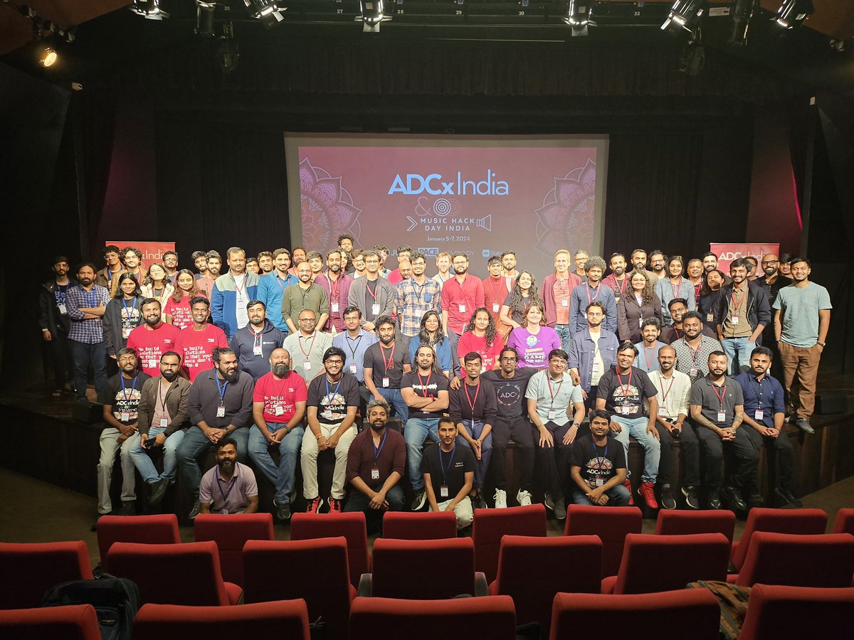 Bringing the Music & Audio Tech community in India together, literally 😃 Watch the recording of #ADCxIndia here: lnkd.in/g264fdkX

@audiodevcon @JUCElibrary @paceantipiracy @EmbodyAudio @dubverse_ai 

#community #musichackdayindia #musictechcommunity #audiodev #conference