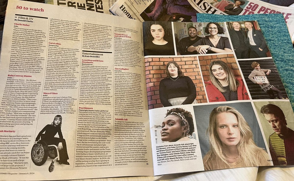 Huge Congrats to the fabulous Maya O'Shea on being one of @DonaldClarke63's #50ToWatch in 2024 in Saturday's @IrishTimes , on the back of her super performance in @VerdigrisFilm. We look forward to seeing Maya on our screens, in #Verdigris and many more! lnkd.in/e7UKc-fp