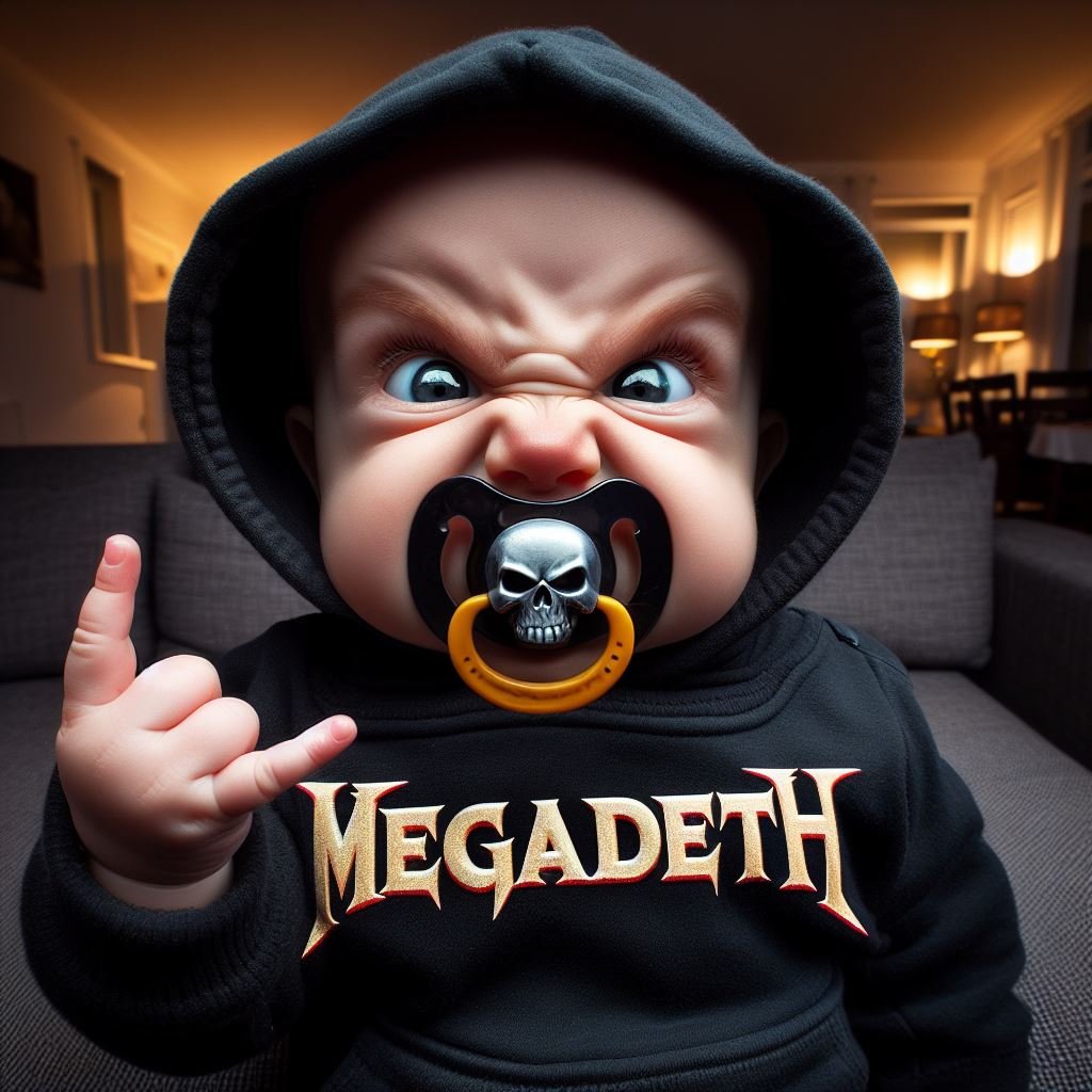 OElsehli's tweet photo. Metal Baby
#megadeth #metalhead #metalfamily #metalspirit #skullpacifier #aiart #aiphotography #generativeart #aicommunity #digitalart #aiartwork https://t.co/lt3LWHdsgZ