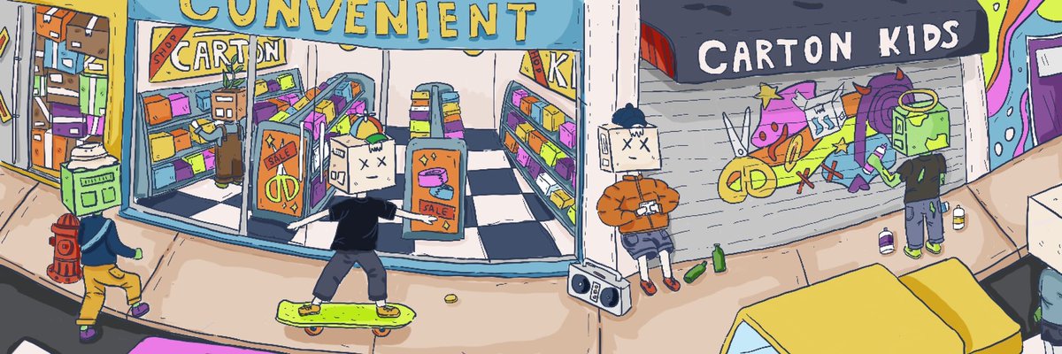 Welcome to the carton street! ☀️📦

ME: magiceden.io/marketplace/ca…

Discord: discord.gg/kzKzRVSXm4