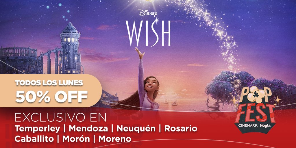 Cinemark_ar's tweet photo. ¡Arrancá la semana en #CinemarkHoyts! 🎬
Aprovechá el #50Off en entradas para los complejos seleccionados y sumate a la fiesta del #PopFest 🥳
En enero, con la compra del #ComboMega tenés refill de pochoclos y gaseosa. 🍿
Comprá tus combos y entradas: https://t.co/0J3bOOKJ4R https://t.co/vdNMDZ9f1M