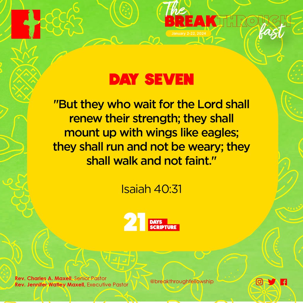 BTFellowship's tweet photo. Today is DAY SEVEN of the breakthrough fast! ⁠
⁠
Here's our question of the day:⁠
How are you managing your waiting season? What support/resources do you have at your disposal?
⁠
Let's us know your answer in the comments.⁠
⁠
#tbf https://t.co/sV7k3gyf8z