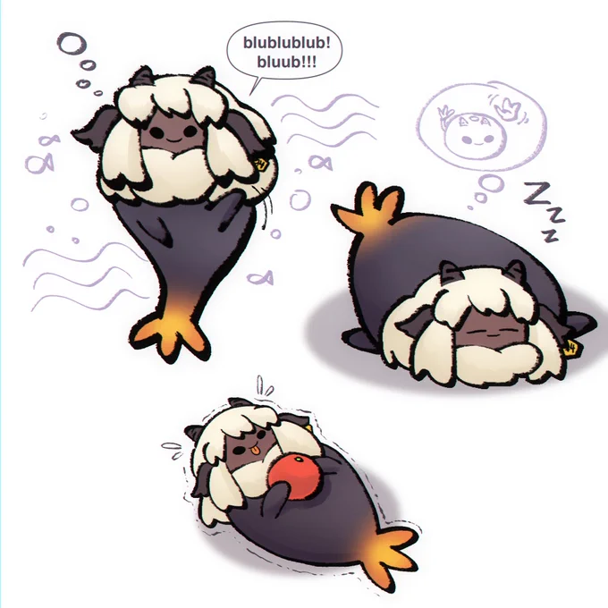 This Small Tora has learned the secrets of seal life! 🦭🐑 