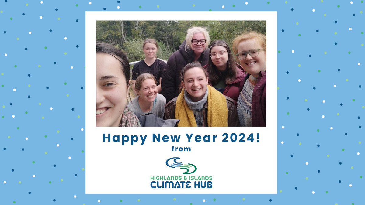 Happy New Year from the Highlands & Islands Climate Hub team! We're excited to be back after a break over the festive period and we're looking forward to supporting community climate action projects in 2024 and developing our climate action network! 🎉