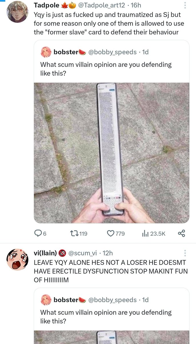 femqiu's tweet photo. two types of yqy defenders https://t.co/QwVvKH5QLf