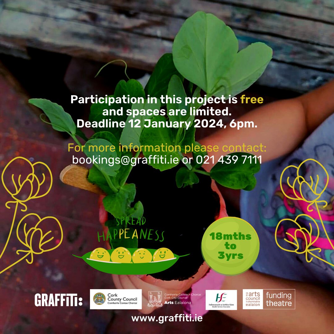 Green Spaces For Health (@greenspacescork) on Twitter photo Renouned Graffiti Theatre is hosting a wonderful ecology project for children age 18 months -3 yrs. See below, it's free! deadline Jan 12, bookings@graffiti.ie @GraffitiTheatre <a href="/CorkHealthyCity/">Cork Healthy Cities</a> <a href="/CommunityGrdns/">Community Gardens Ireland</a> <a href="/GardenTogher/">Togher Community Garden</a> <a href="/headhandheart1/">Creativity and Change</a> <a href="/SHEP_Ireland/">Social&HealthEdProj.</a> <a href="/CorkFoodPolicy/">Cork Food Policy</a> Renouned Graffiti Theatre is hosting a wonderful ecology project for children age 18 months -3 yrs. See below, it's free! deadline Jan 12, bookings@graffiti.ie @GraffitiTheatre <a href="/CorkHealthyCity/">Cork Healthy Cities</a> <a href="/CommunityGrdns/">Community Gardens Ireland</a> <a href="/GardenTogher/">Togher Community Garden</a> <a href="/headhandheart1/">Creativity and Change</a> <a href="/SHEP_Ireland/">Social&HealthEdProj.</a> <a href="/CorkFoodPolicy/">Cork Food Policy</a>