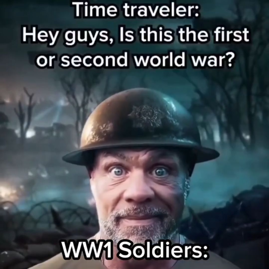 Follow us (@memedroid_fun) for more content - #meme #memes #WWII #DarkHumor  #funny #WWI #war, image size:1079x1080