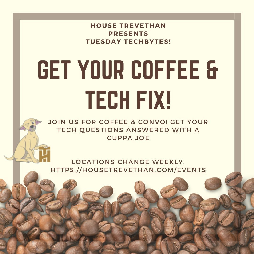 HouseTrevethan's tweet image. Tuesday TechBytes- Join Us!

We hope to see you soon at Tuesday TechBytes! #HouseTrevethan #TuesdayTechBytes #coffee #network #remotework #collaborate #innovate #goodtimes #shoplocal #eatlocal
